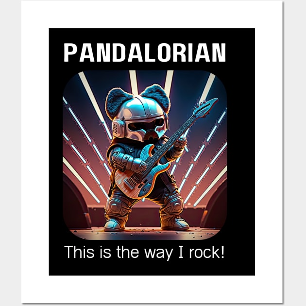 The Pandalorian - Rock is the way! v1 Wall Art by AI-datamancer